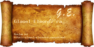 Glasel Eleonóra névjegykártya